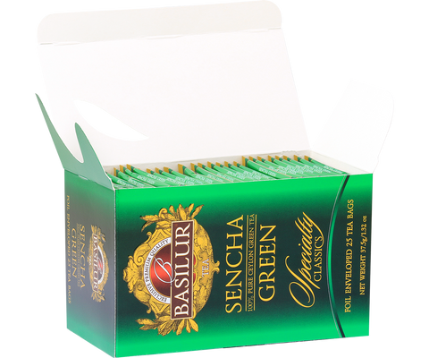 Basilur Sencha Green – Kolekcija Specialty Classics 25x2g